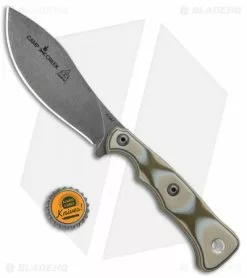 TOPS Knives Camp Creek Fixed Blade Knife Camo G-10 (4.3" Tumbled) -Avokelavavat Sales Store TOPS Knives Camp Creek Camo G 10 Tumbled BHQ 81890 jr bottlecap