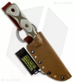 TOPS Knives Camp Creek Fixed Blade Knife Camo G-10 (4.3" Tumbled) -Avokelavavat Sales Store TOPS Knives Camp Creek Camo G 10 Tumbled BHQ 81890 jr sheath