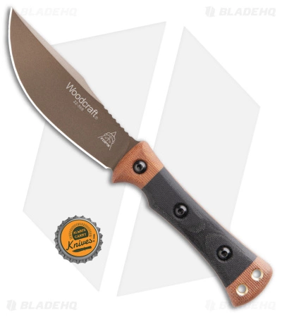 TOPS Knives Marble's Woodcraft Fixed Blade Knife Black Micarta (4.4" Bronze) 6 TOPS Knives Marble's Woodcraft Fixed Blade Knife Black Micarta (4.4" Bronze) - Image 4