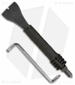 TOPS Knives PRY Knife Fixed Blade Knife & Pry-Probe-Punch Tool (5.7" Black Serr) -Avokelavavat Sales Store TOPS Knives Pry Fixed Blade Pry Probe Punch Tool Black Serr BHQ 5382 jr