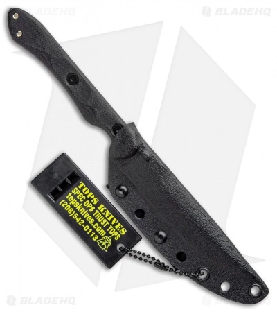 TOPS Knives Rapid Strike D/E Fixed Blade Knife Black G-10 (4.1" Black SW) 5 TOPS Knives Rapid Strike D/E Fixed Blade Knife Black G-10 (4.1" Black SW) - Image 3