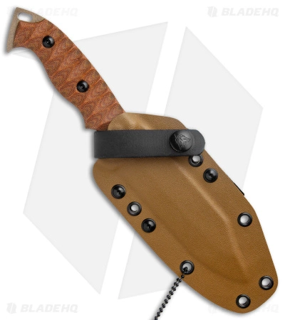 TOPS Knives M-PAT Fixed Blade Knife Tan Canvas Micarta (4.8" Coyote Tan 1095) 5 TOPS Knives M-PAT Fixed Blade Knife Tan Canvas Micarta (4.8" Coyote Tan 1095) - Image 3