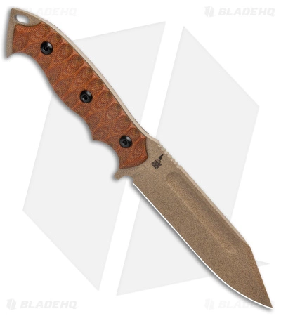 TOPS Knives M-PAT Fixed Blade Knife Tan Canvas Micarta (4.8" Coyote Tan 1095) 4 TOPS Knives M-PAT Fixed Blade Knife Tan Canvas Micarta (4.8" Coyote Tan 1095) - Image 2