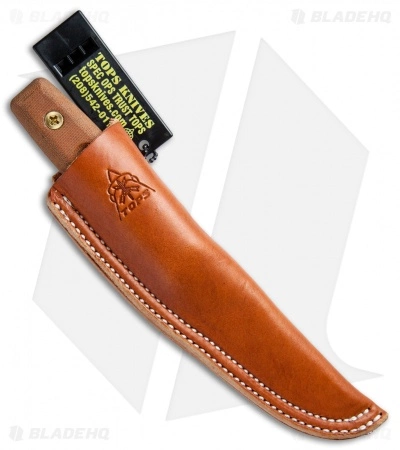 TOPS Knives Tanimboca Puukko Knife Tan Canvas Micarta (3.6" Satin) 5 TOPS Knives Tanimboca Puukko Knife Tan Canvas Micarta (3.6" Satin) - Image 3