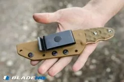 TOPS Knives C.A.T. Fixed Blade Knife Tan Micarta (3.25 Tan) 200H-04 -Avokelavavat Sales Store TP200S04 in sheath