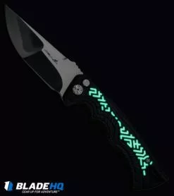 Brian Tighe Custom Tighe Fighter Drop Point Automatic Glow Pattern (3.9" Polish) -Avokelavavat Sales Store Tighe Fighter DP Glow BHQ 49242 jr glow