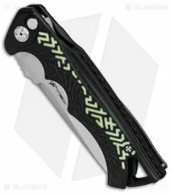 Brian Tighe Custom Tighe Fighter Drop Point Automatic Glow Pattern (3.9" Polish) -Avokelavavat Sales Store Tighe Fighter DP Glow BHQ 49242 jr spine