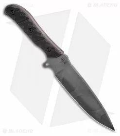 TOPS Knives Silent Hero Fixed Blade Knife Black Micarta (6.5" Camo 1095) -Avokelavavat Sales Store Tops Knives Silent Hero Fixed Blade Knife Black Micarta Camo BHQ 97482 ns side