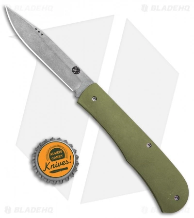 Trash Panda Knives Kit Slip Joint Green Titanium (3.5" Stonewash) 6 Trash Panda Knives Kit Slip Joint Green Titanium (3.5" Stonewash) - Image 4