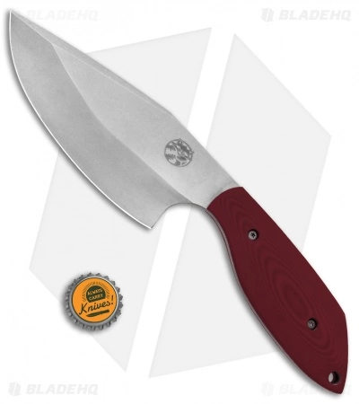 Trash Panda Knives Panda-1 Fixed Blade Knife Red G-10 (5.75" Stonewash) 6 Trash Panda Knives Panda-1 Fixed Blade Knife Red G-10 (5.75" Stonewash) - Image 4