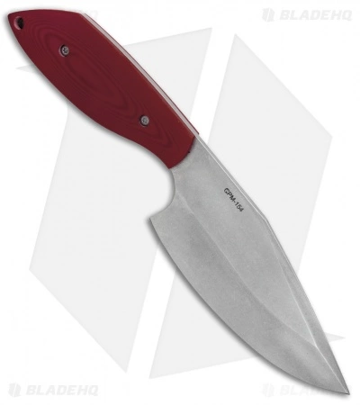 Trash Panda Knives Panda-1 Fixed Blade Knife Red G-10 (5.75" Stonewash) 4 Trash Panda Knives Panda-1 Fixed Blade Knife Red G-10 (5.75" Stonewash) - Image 2