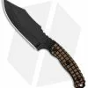 Trouble Blades Custom Bush Bitch Fixed Blade Knife Brown G-10 (4.5" Black)