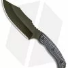 Trouble Blades Custom Bush Bitch Fixed Blade Knife Purple G-10 (5.0" Black)