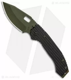 Trouble Blades Custom Full Size Mofo Knife 911 Black Ti (3.75" Dark Green)