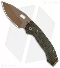 Trouble Blades Custom Full Size Mofo Knife Tron Dark Green Ti (3.75" Tan)