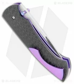 Tuch Knives Sparrowhawk D/A Automatic Knife CF/Blue Purple (2.8" Mirror) 9 Tuch Knives Sparrowhawk D/A Automatic Knife CF/Blue Purple (2.8" Mirror) -Avokelavavat Sales Store Tuch Knives Sparrowhawk DA CF Mirror BHQ 108583 jr side