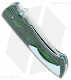 Tuch Knives Sparrowhawk D/A Automatic Knife Fat Carbon Green (2.75" Mirror) -Avokelavavat Sales Store Tuch Knives Sparrowhawk DA Fat Carbon Green Mirror BHQ 108584 jr side