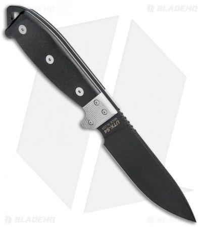 Utica Cutlery UTKS-4 Survival Series Fixed Blade Black Micarta (4.5" Black) 4 Utica Cutlery UTKS-4 Survival Series Fixed Blade Black Micarta (4.5" Black) - Image 2