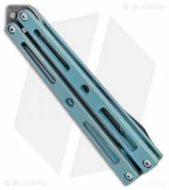 VMX Vallotton/Maverick Custom Balisong Knife Green Ti (4.25" Takefu Damascus) -Avokelavavat Sales Store VMX Vallotton Maverick Custom Balisong Green Ti Takefu Damascus BHQ 100582 jr spine