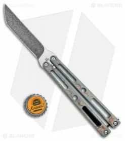 VMX Vallotton/Maverick Custom Balisong Knife Vulcan Ti (4.25" Damascus) -Avokelavavat Sales Store VMX Vallotton Maverick Custom Balisong Vulcan Ti Damascus BHQ 100584 jr bottlecap