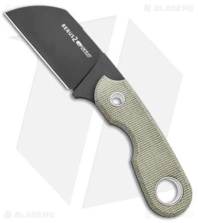 Viper Knives Berus Fixed Blade Knife Sheepsfoot Green Micarta (2.6" DLC) 3 Viper Knives Berus Fixed Blade Knife Sheepsfoot Green Micarta (2.6" DLC)