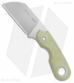 Viper Knives Berus Fixed Blade Knife Sheepsfoot Green Micarta (3.5" Satin)
