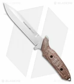 Viper Knives Fearless Fixed Blade Knife Brown Micarta (6"Stonewash)