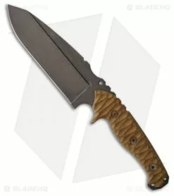 Wander Tactical Smilodon Fixed Blade Knife Natural Micarta (7" Raw)