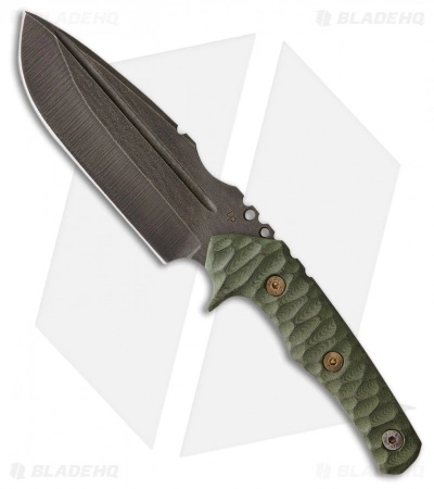 Wander Tactical Uro Tac Fixed Blade Knife Green Micarta (5.625" Raw) 3 Wander Tactical Uro Tac Fixed Blade Knife Green Micarta (5.625" Raw)