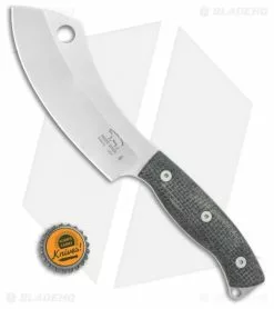 White River Knife & Tool White River Camp Cleaver Fixed Blade Knife Black Burlap Micarta (5.5"Stonewash) -Avokelavavat Sales Store White River Camp Cleaver Fixed Blade Knife Black Burlap Micarta 5.5in Stonewash WRCC55 BBL BHQ 114006 LS Bottlecap