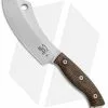 White River Knife & Tool White River Camp Cleaver Fixed Blade Knife Natural Burlap Micarta (5.5" SW)