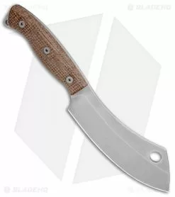 White River Knife & Tool White River Camp Cleaver Fixed Blade Knife Natural Burlap Micarta (5.5" SW) -Avokelavavat Sales Store White River Camp Cleaver Natural Burlap Micarta SW WRCC55 BNA BHQ 113021 jr spine