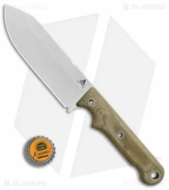 White River Knife & Tool White River FC5 Firecraft Fixed Blade Knife OD Green Micarta (5" Stonewash) -Avokelavavat Sales Store White River FC5 Firecraft OD Green Micarta SW BHQ 68958 er bottlecap