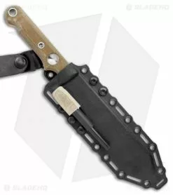 White River Knife & Tool White River FC7 Firecraft Fixed Blade Knife OD Green Micarta (7" Satin) -Avokelavavat Sales Store White River FC7 Firecraft Fixed Blade Knife OD Green Micarta 7in Satin WRFC 7 BHQ 76935 LS Side