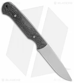 White River Knife & Tool White River Hunter Fixed Blade Knife Black Burlap Micarta (3.5" Polish) -Avokelavavat Sales Store White River Hunter Black Bulap Micarta Polish WRHNT BBL BHQ 113022 jr spine