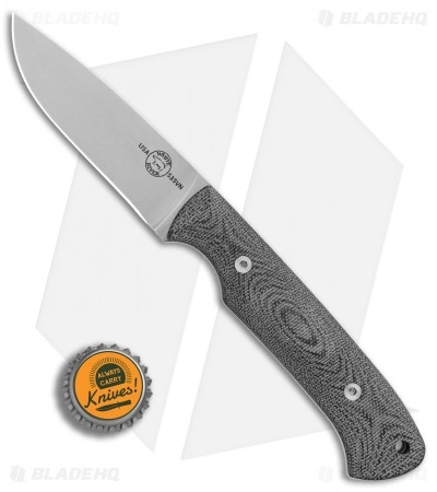 White River Knife & Tool White River Hunter Fixed Blade Knife Black Canvas Micarta (3.5" Polish) 6 White River Knife & Tool White River Hunter Fixed Blade Knife Black Canvas Micarta (3.5" Polish) - Image 4