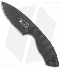 White River Knife & Tool White River Knives GTI 3 Fixed Blade Knife Black Canvas Micarta (3" Black)