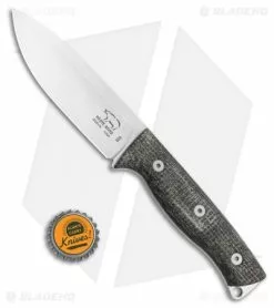 White River Knife & Tool White River Ursus 45 Fixed Blade Knife Black Burlap Micarta (4.5" Stonewash) -Avokelavavat Sales Store White River Ursus 45 Fixed Blade Knife Natural Burlap Micarta 4.5in SW WRUR45 BNA BHQ 114009 LS Bottlecap