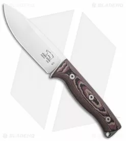 White River Knife & Tool White River Ursus 45 Fixed Blade Knife Red/Black Richlite (4.5" Stonewash)