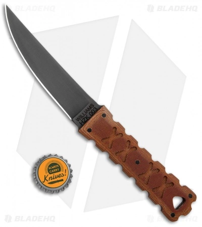 Williams Blade Design HZK Fixed Blade Knife Burlap Micarta (4.25" Black) HZK-003 6 Williams Blade Design HZK Fixed Blade Knife Burlap Micarta (4.25" Black) HZK-003 - Image 4