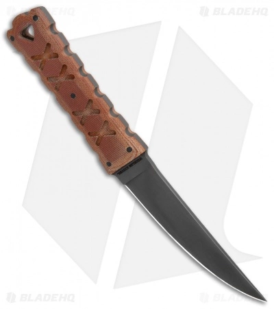 Williams Blade Design HZK Fixed Blade Knife Burlap Micarta (4.25" Black) HZK-003 4 Williams Blade Design HZK Fixed Blade Knife Burlap Micarta (4.25" Black) HZK-003 - Image 2