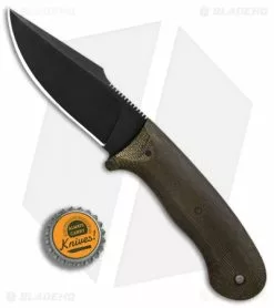 Winkler Knives Jaeger Fixed Blade Knife Green Micarta (3.75" Black) -Avokelavavat Sales Store Winkler Jaeger Green Micarta BHQ 84040 er bottlecap