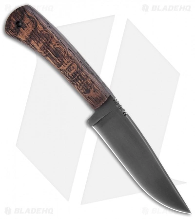 Winkler Knives Highland Hunter Fixed Blade Knife Curly White Oak (4.75 Caswell) 4 Winkler Knives Highland Hunter Fixed Blade Knife Curly White Oak (4.75 Caswell) - Image 2