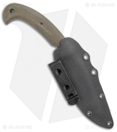 Winkler Knives Contingency Fixed Blade Knife Green Canvas Laminate (3.75" Black) 5 Winkler Knives Contingency Fixed Blade Knife Green Canvas Laminate (3.75" Black) - Image 3