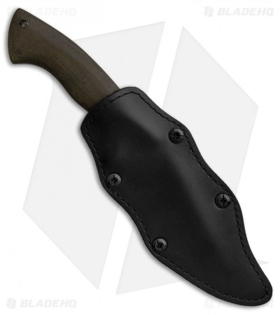 Winkler Knives Pathfinder Fixed Blade Knife Green Micarta (4.75" Black) 5 Winkler Knives Pathfinder Fixed Blade Knife Green Micarta (4.75" Black) - Image 3