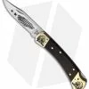 Buck Knives Yellowhorse Custom Buck 110 Chief Lockback Knife Ebony Wood (3.8" Satin) -Avokelavavat Sales Store Yellowhorse Custom Buck 110 LB Chief BHQ 145013 jr