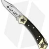 Buck Knives Yellowhorse Custom Buck 112 Sea Turtle Lockback Knife Ebony Wood (3" Satin)