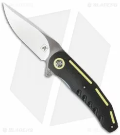 A2 Andre Thorburn/Van Heerden A3-3D Flipper Knife Black/Yellow G10 (3.75" Satin)