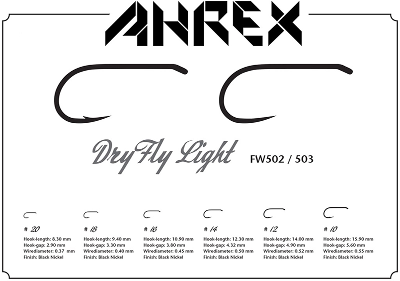 Ahrex Hooks Ahrex FW503 - Dry Light Fly - Barbless 3 Ahrex Hooks Ahrex FW503 - Dry Light Fly - Barbless