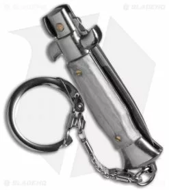 SKM 4" Keychain Stiletto Automatic Knife Gray (1.6" Satin Flat) 5 SKM 4" Keychain Stiletto Automatic Knife Gray (1.6" Satin Flat) -Avokelavavat Sales Store akc 4 keychain stilletto gray side